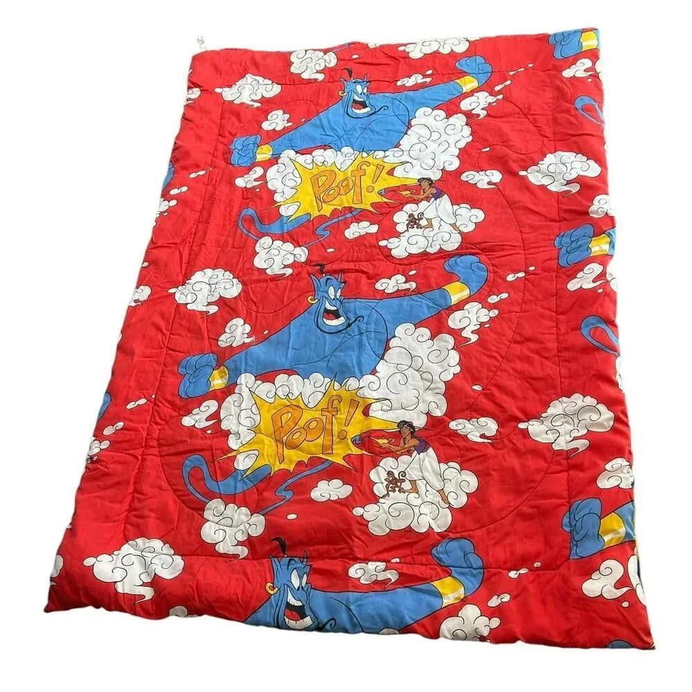 1990s Disney Aladdin Genie Comforter Double-Sided Twin Vintage retro
